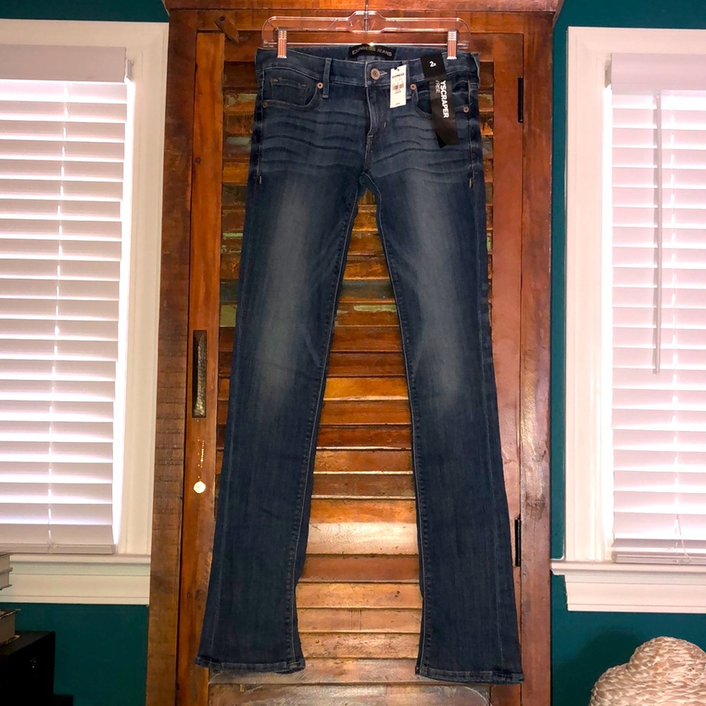 NWT Express Skyscraper Low Rise Precision Fit Jeans Size 2 Regular